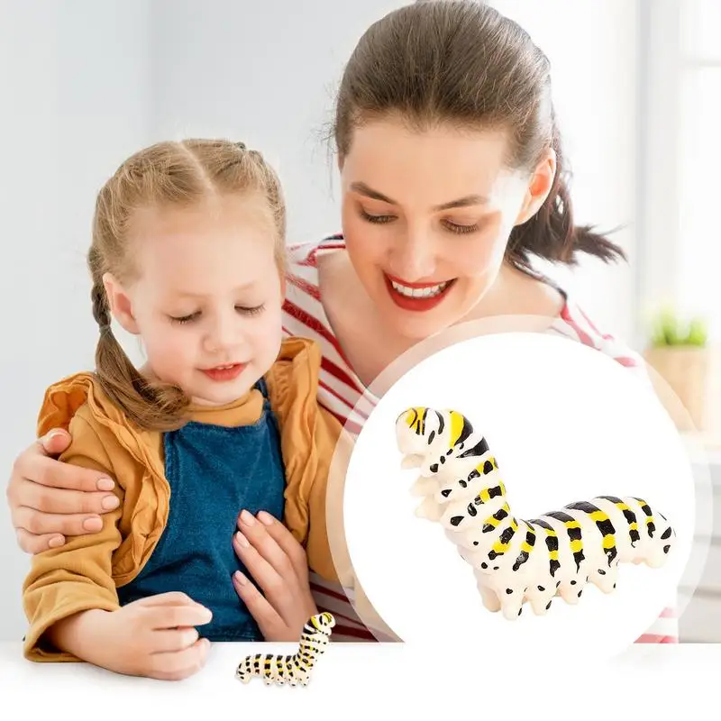 Мини-версия маленькие жуки гусеница модель фигурки Детская кукла домашний декор