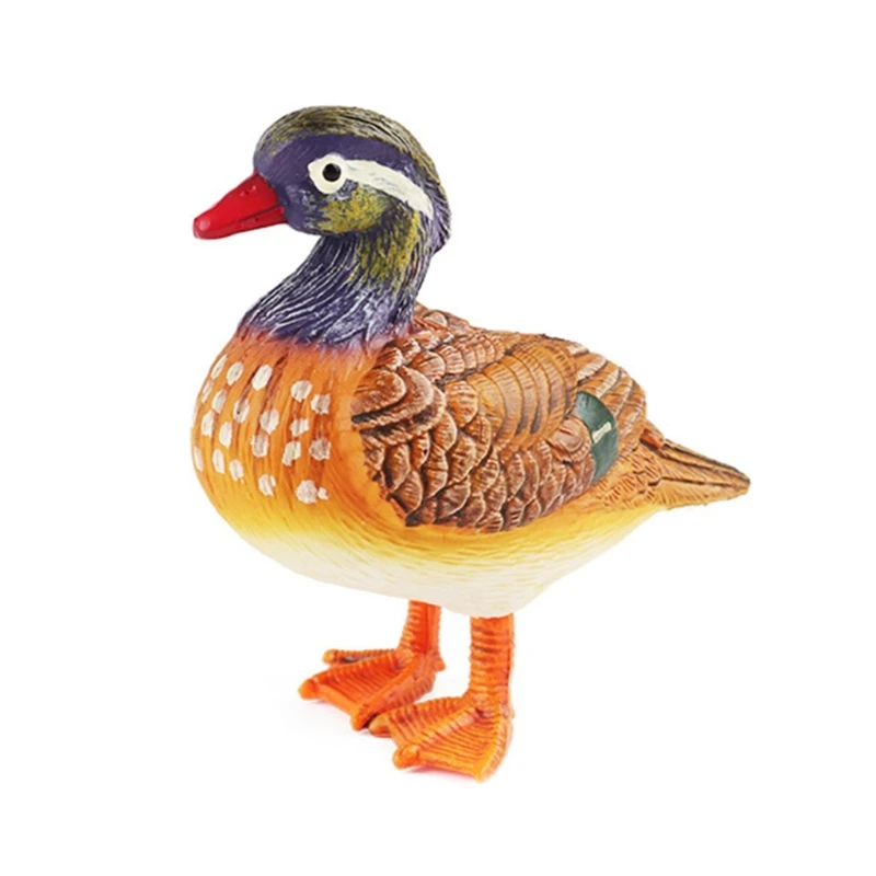 

Cute Plastic Colorful Mandarin Duck Ornaments Backyard DIY Embellishments Tools E65D