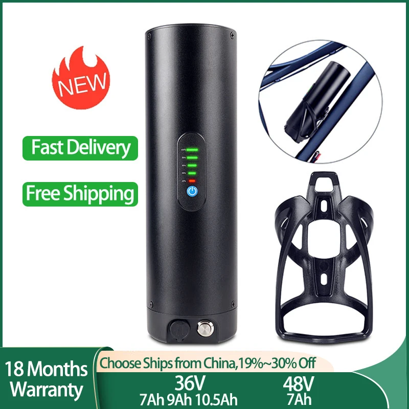 

Electric Bike Water Bottle Battery 36V 10.5Ah 18650 Samsung Sanyo Ebike Battery 48V Battery Pack for Bafang 500W 350W 250W Motor