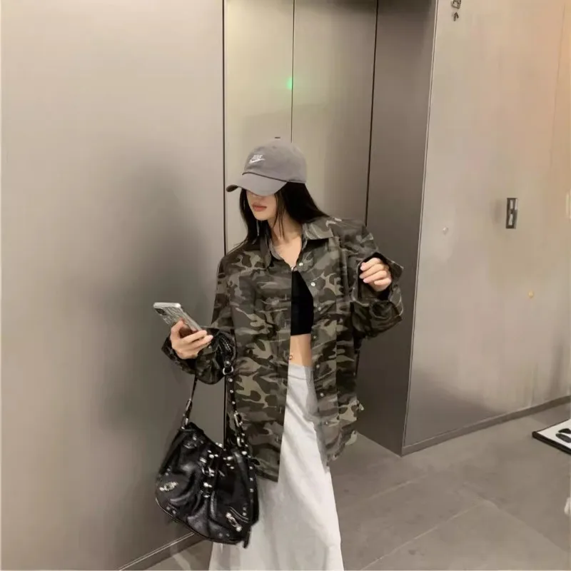 Новинка 2024 модная популярная рубашка средней и длинной для девушек в корейском