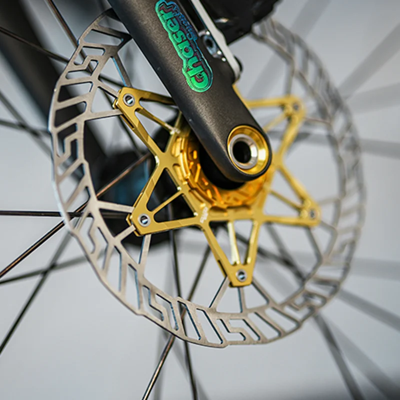 Фото Chaser Bike Сверхлегкие средние стопорные диски Велосипедные тормозные диски Колодки Гравийные легкие диски 160 мм/140 мм 83 г без запирающихся крышек №3