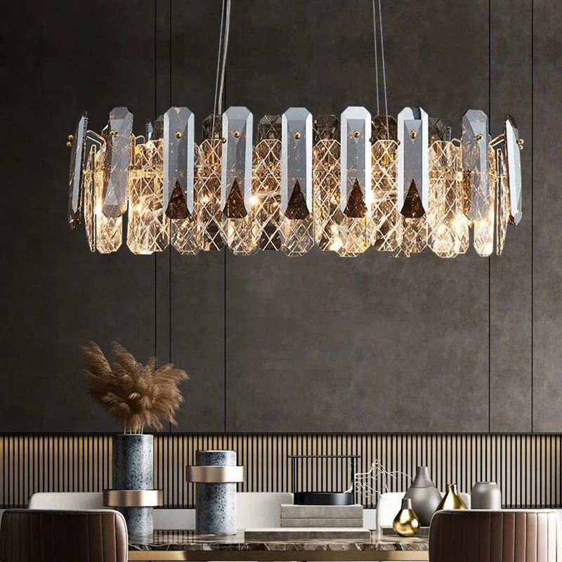 

Chandeliers Led Art Pendant Lamps Lights Modern luxury K9 crystal Living Dining room Home villa Decorative ceiling Pendant Light