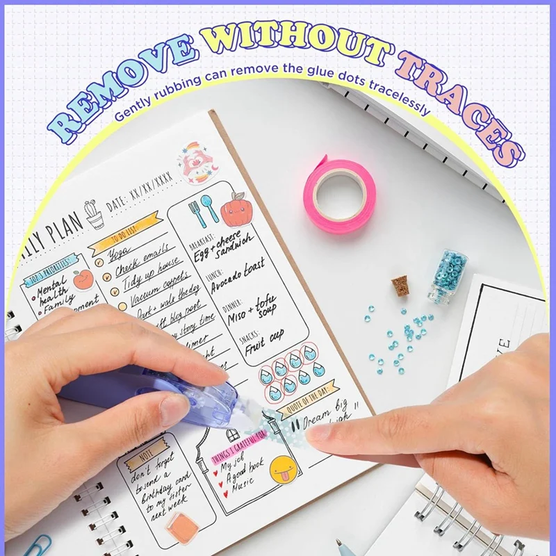 8 шт. двусторонний ролик для клейкой ленты 80 футов