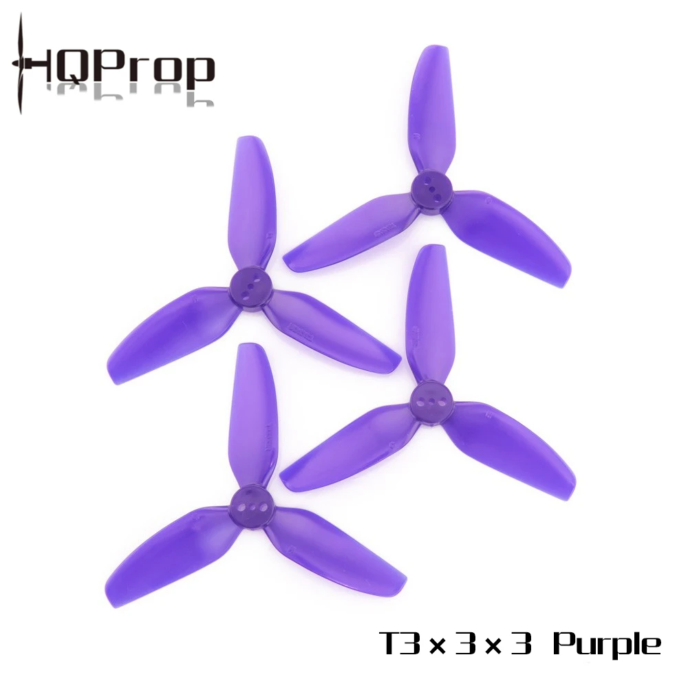 

10 пар (10CW + 10CCW) HQPROP T3X3X3 3030 3 Лопасти PC Propeller 1,5 мм для RC FPV Freestyle 3-дюймовый зубочистка Cinewhoop Ducted Drones