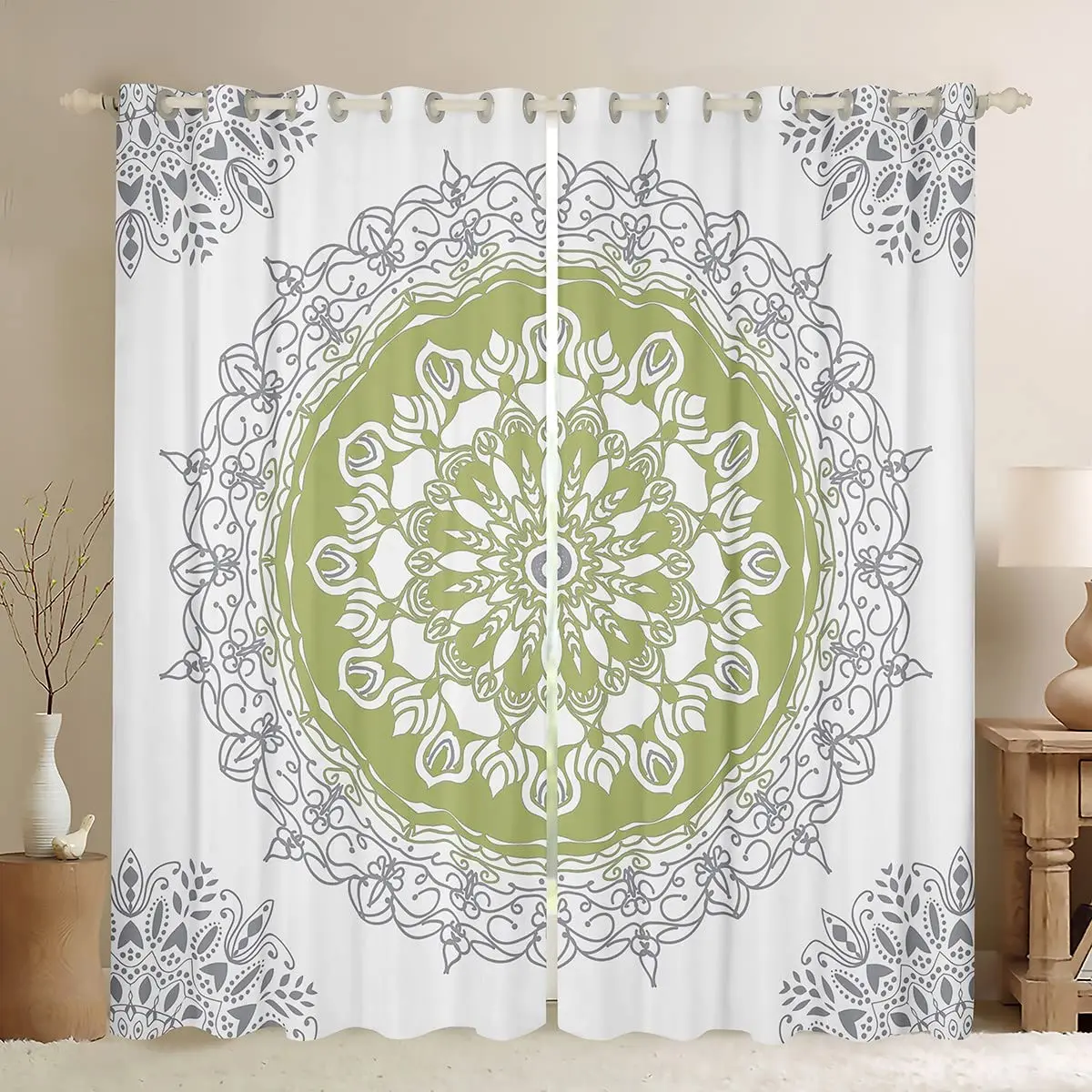 Светонепроницаемые оконные занавески среднего века в стиле бохо