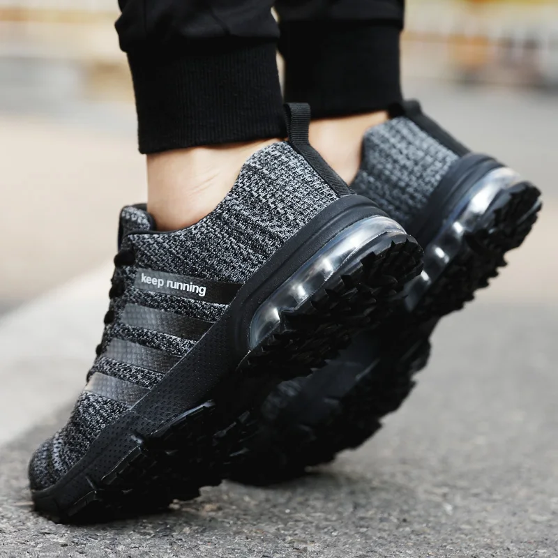 

Casual Shoes Breathable Men's Sneakers Fitness Air Shoes Cushion Outdoor Brand Sports Shoes Platform Flying Woven Lace-Up Shoes