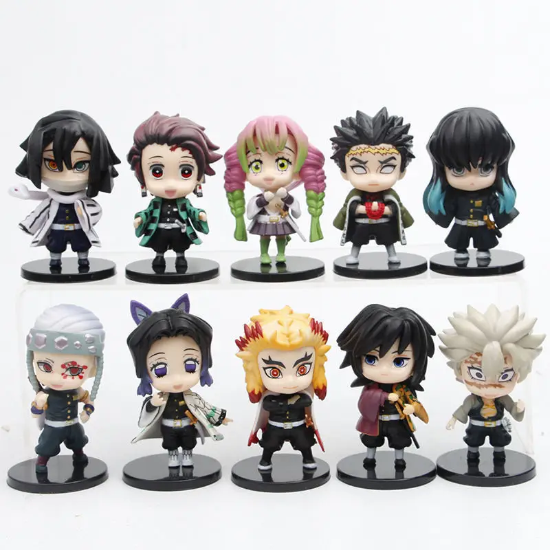 

7cm Chibi style cartoon Demon Slayer Kamado Tanjirou Figure Anime Action Figure Model Gifts Collectible Figurines for Kids