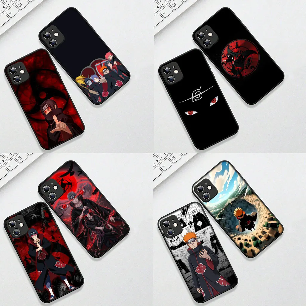 Фото Чехол для телефона Xiaomi Redmi Note 12 11 10 Pro 10A 10C 12C 14C A4 Note12 5G, чехол-накладка с изображением Акацуки, Наруто, Итачи Учиха №3