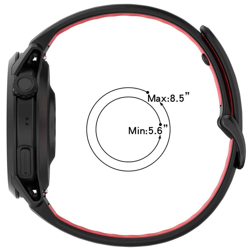 Фото Универсальный силиконовый ремешок 22 мм, подходит для COROS PACE 4 3 / APEX 4 42MM / 2Pro / PRO, для часов OPPO S X X2 / Oneplus watch 3 2 1 №5