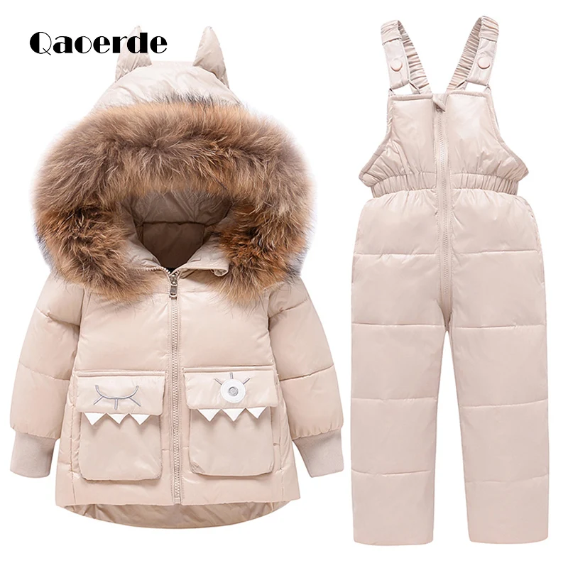 Комбинезон детский зимний с динозавром для мальчиков и девочек 2021 От 2 до 5 лет -