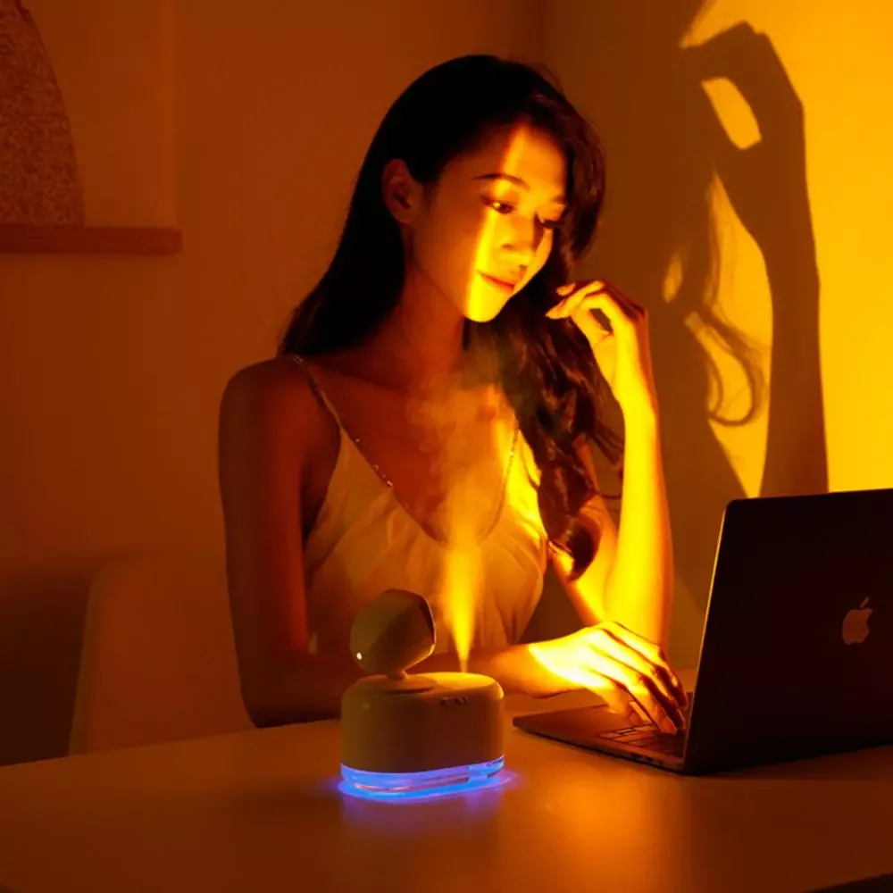

Humidifier Закат Lamp Aromatherapy Diffuser Replenishment Large Capacity Humificador Sprayer Atmosphere Night Home Tools