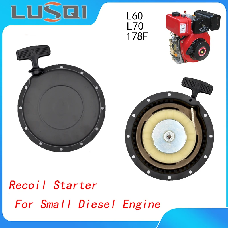

Стартер LUSQI, стартер в сборе, стартер двигателя, запасная часть для 3 кВт дизельного двигателя L60 L70 178F 5-7HP, аксессуары для генератора