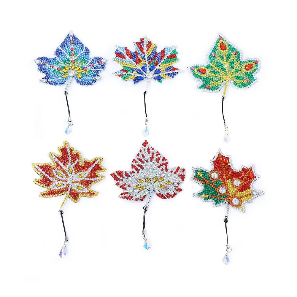 

6 шт., утолщенная акриловая мозаика в Форме Кленового Листа