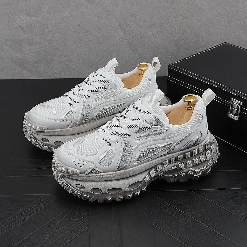 Dir Old Mesh Dad Shoes Men's Summer Popular INS Fashionable Thick Bottom Increased Retro Sports Casual