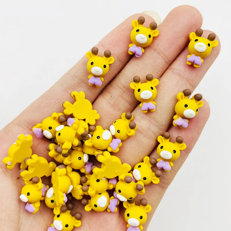 

20 шт. новые мини-кавайные милые животные палевого цвета, кабошоны из смолы с плоской спинкой, скрапбукинг, сделай сам, вечерние, свадебные, шпильки, аксессуары, ремесло A55