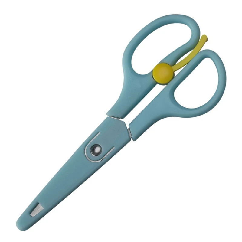 

Stainless Steel Elastic Stationery Scissors Children's Spring Scissors Durable