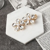 new fashion hair accessories luxury shining crystal flower alloy hairpins sweet hair clips barrettes headband for women