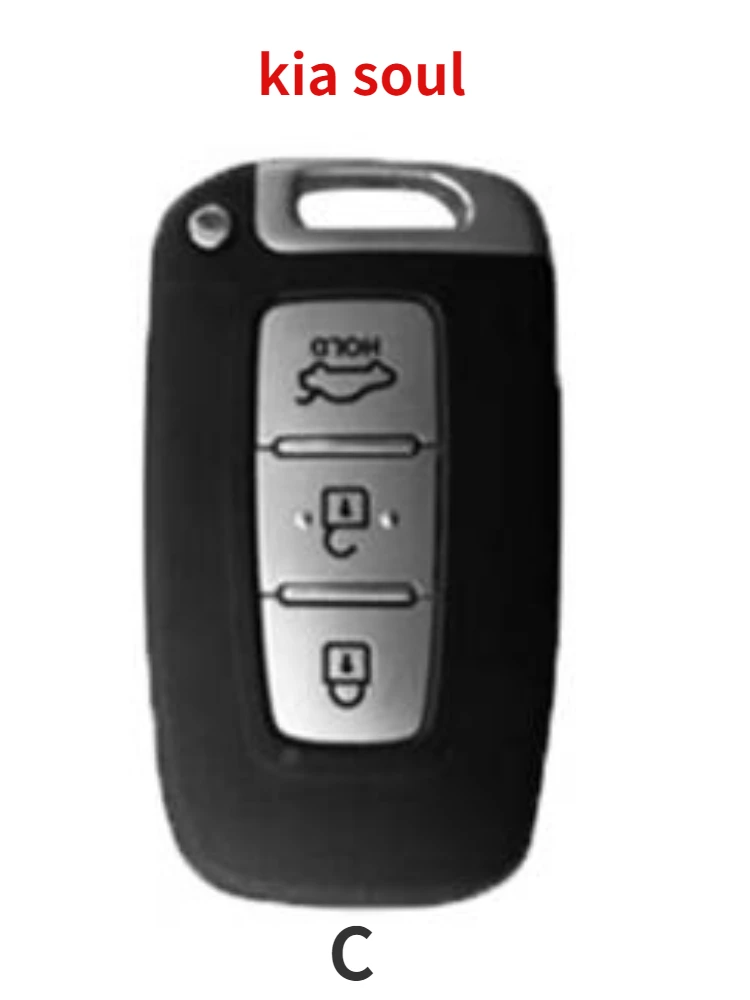 Чехол для автомобильного ключа из ТПУ с кольцом-бантом и 3 кнопками Kia Soul Hyundai Veloster