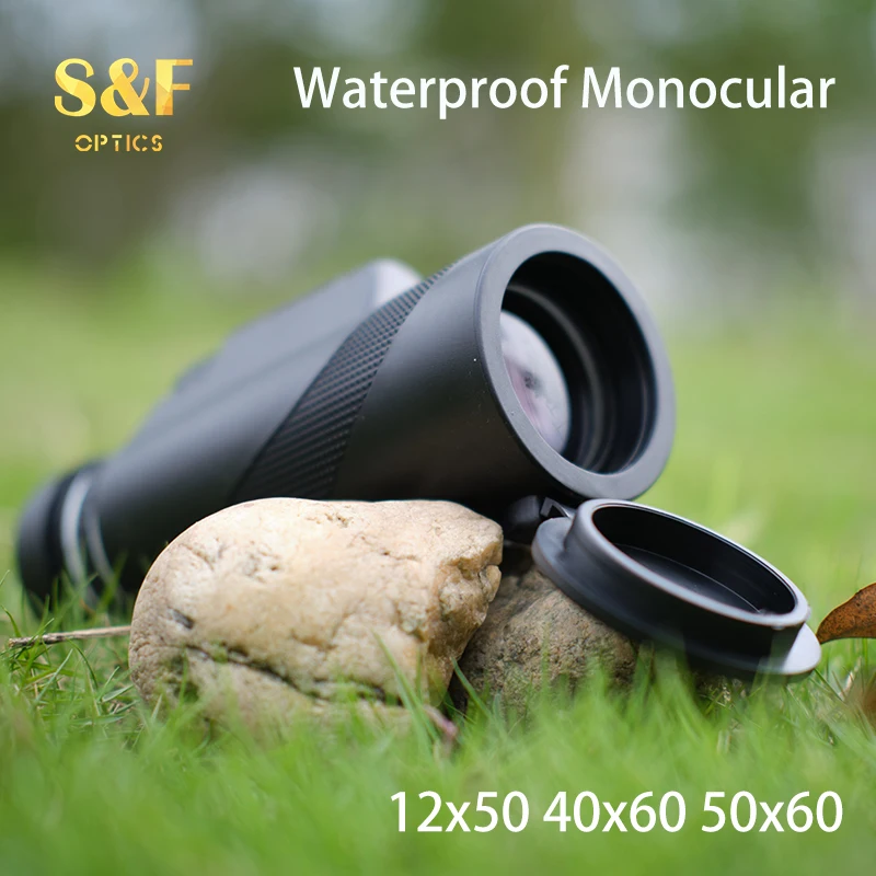 Hot Sale Waterproof Outdoor Telescope 12x50 Monocular with Tripod for Smartphone