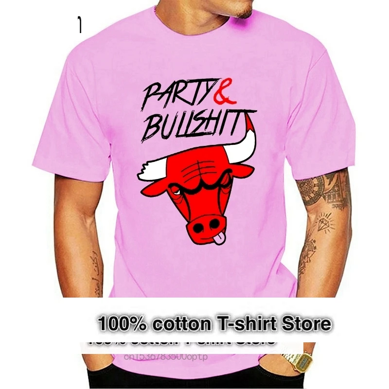 

Mens T-shirt Causal Shirts Party Bullshit Red Bulls Chicago Basketball SWAG