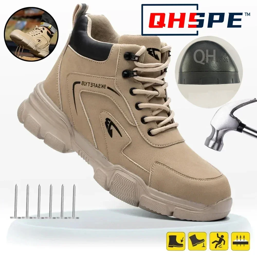 Мужские Защитные Ботинки Противоударные Рабочие Со Стальным Носком Зимняя