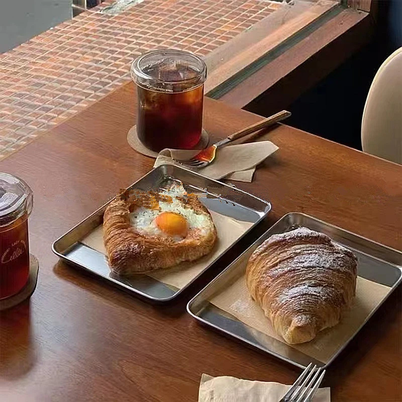 Прямоугольный противень Nerhua из нержавеющей стали для хранения дисков в кафе