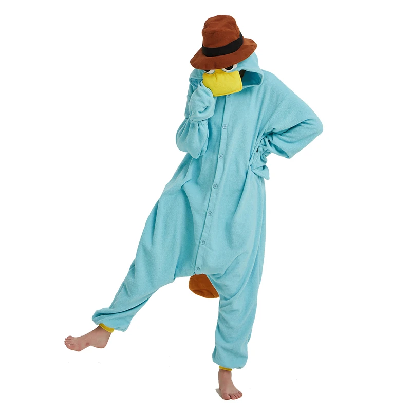 Adult Duck Onesie Women Men Kigurumi Pyjamas Animal Cartoon Pajama Homewear Halloween Cosplay Party Costume