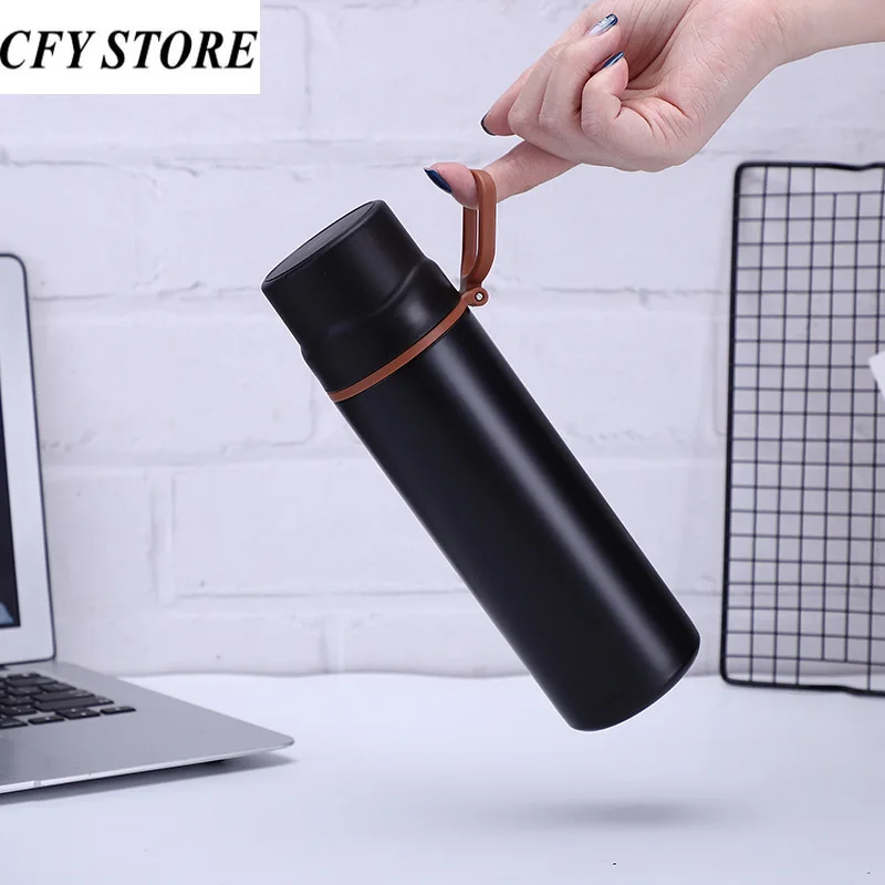 

450ml Stainless Steel Thermos Flask Coffee Tumbler Travel Cup Business Travel Water Bottle Tea Infuser Drink Bottle Drinkware