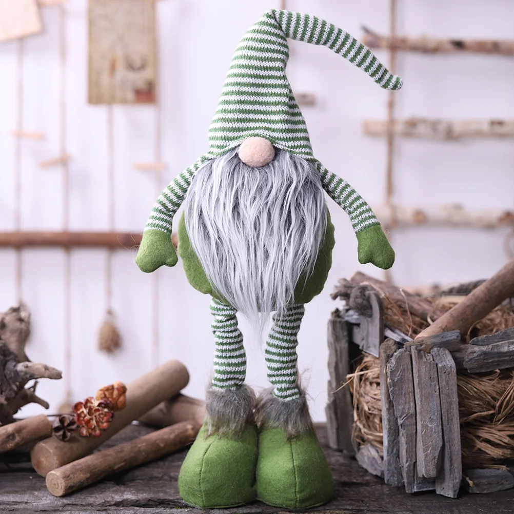 

1 Pc Stripe Faceless Nordic Style Decoration Standing Party Ornament for Christmas