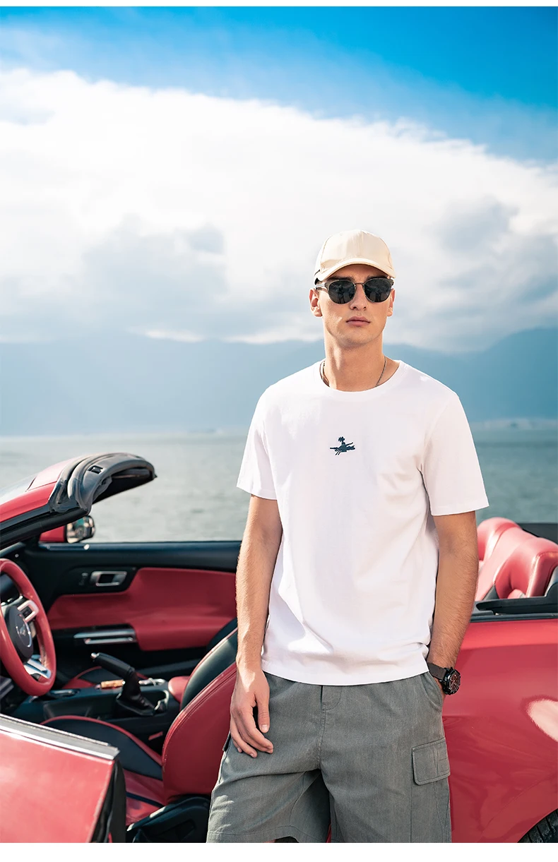 

7218 2022 summer new short-sleeved T-shirt men creative printing casual t-shirt
