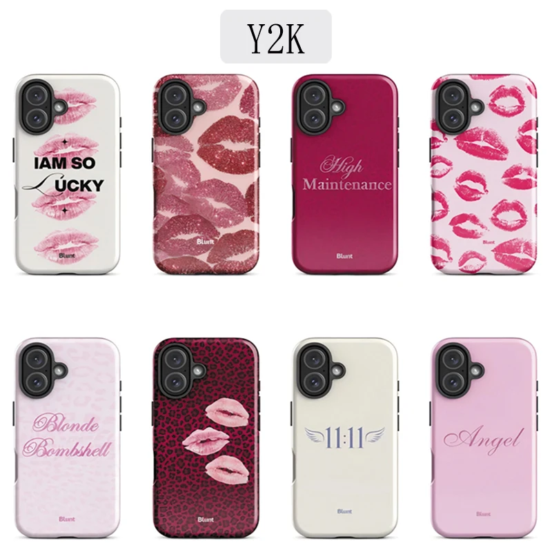 Фото Чехол Clmj Swag Pink Lip Prints для iPhone 17, 17e, 16e, 16, 15, 14, 13, 12, 11, X, XS, XR, XSMAX, 7, 8, Air, Pro, Max, Plus, двухслойный №1