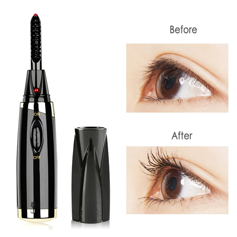 

Mascara Long Lasting Curling Makeup Tool 1Pc Portable Electric Heated Eyelash Curler With Eyelashes Brush Pen Shape Head