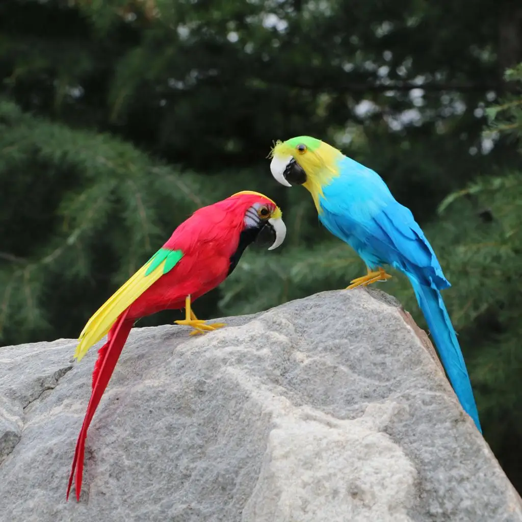 

0-35cm Artificial Parrot Bird Lawn Figurine Ornament Garden Decor
