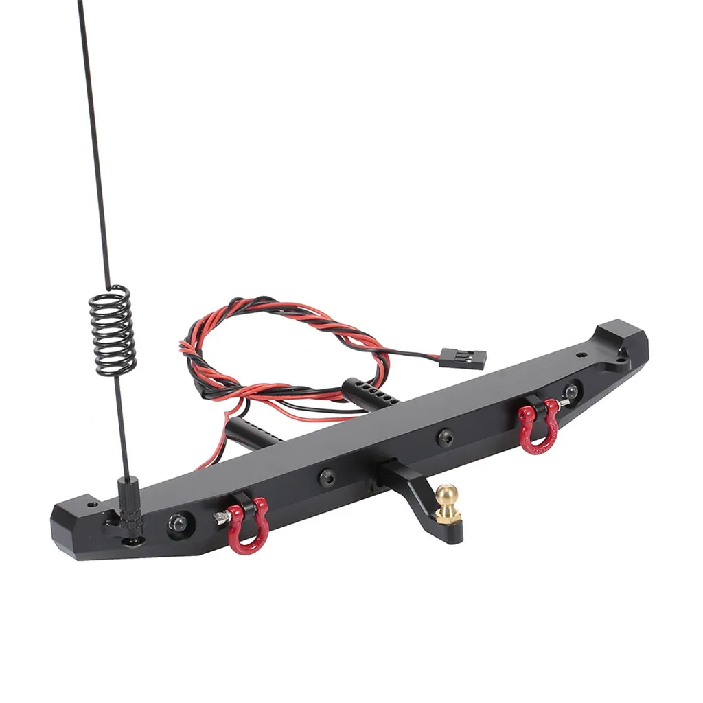 

Metal Rear Bumper with LED Light and Antenna for 1/10 RC Crawler Car TRAXXAS TRX4 Axial SCX10 90046 Upgrades Parts