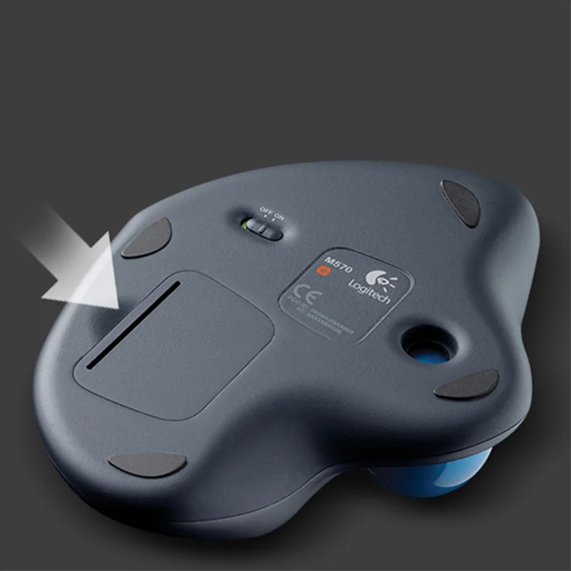 M570 1000DPI Wireless Track Ball Computer Mice Mouse Drawing Mouse With Usb Receiver For Support Office Test images - 6
