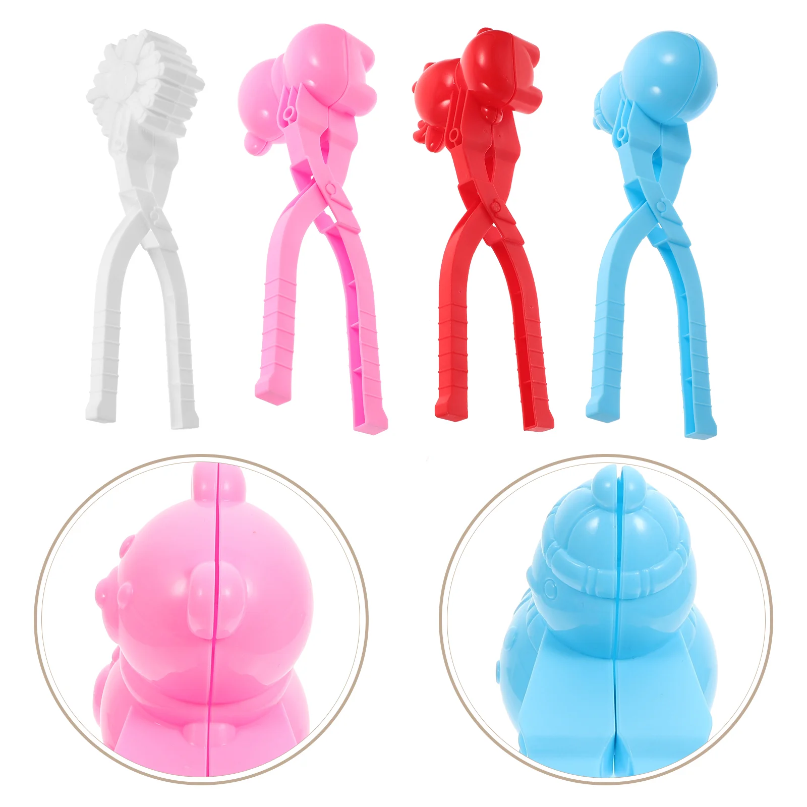 4 шт. модель снега снежный шар мультяшный снежок зажимы игрушки забавные