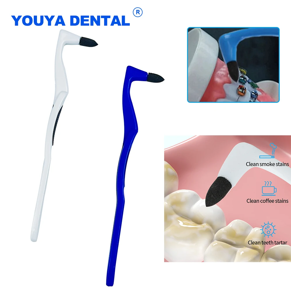 

Orthodontic Interdental Brush Toothbrush Stain Eraser Sponge Remove Tartar/Tea/ Smoke Stains Oral Care Teeth Whitening Clean
