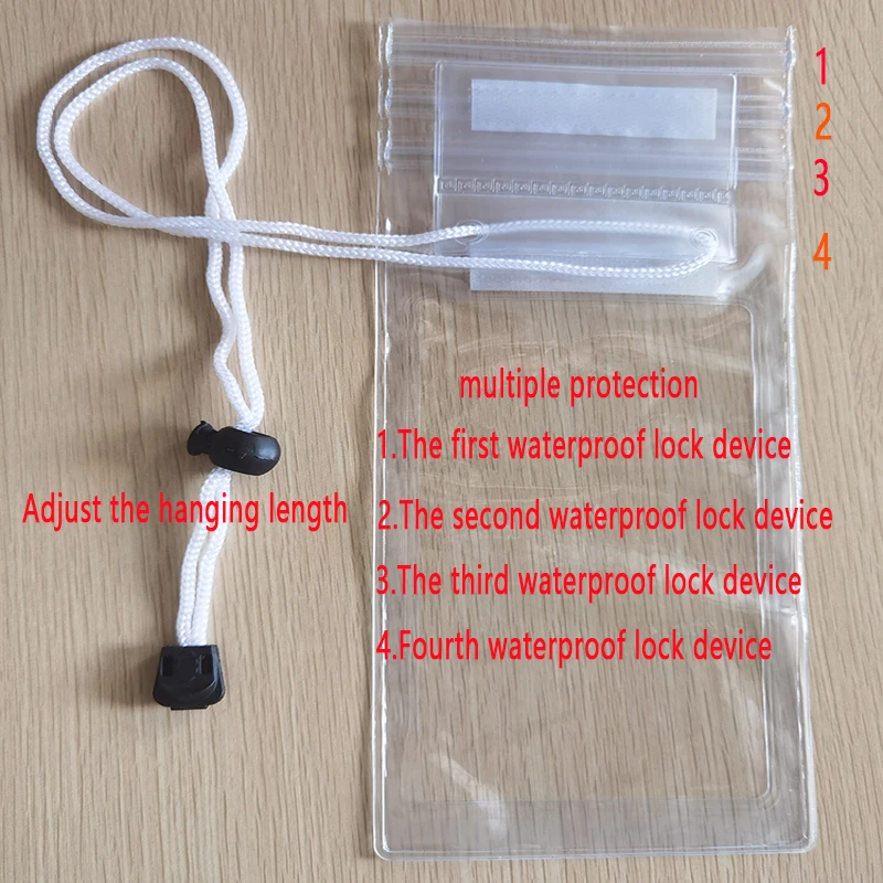 Tanie Tailichen Hurtownia Przezroczyste Uszczelnienie Telefon Komórkowy Wodoodporna Torba Z Ekranem Dotykowym Rafting Hot Spring Water Park Uniwersalny Nurkowanie Cov