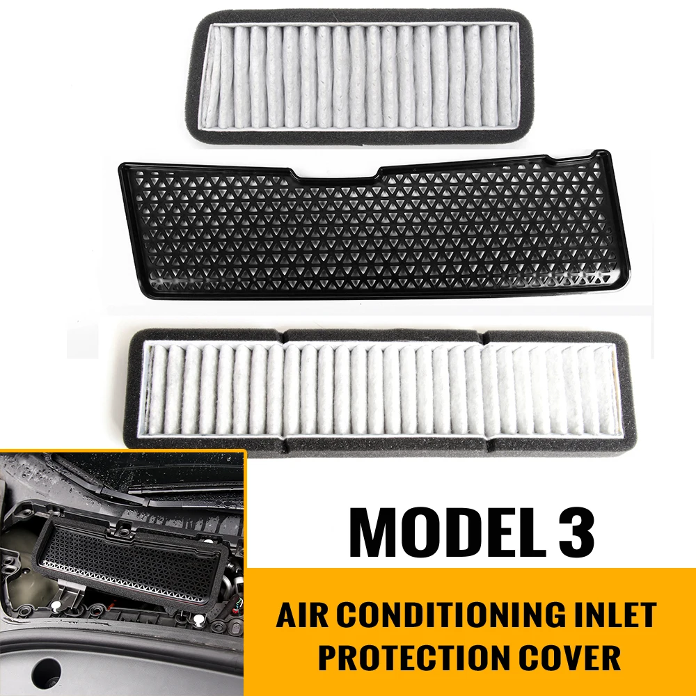 

Car Air Outlet Protective Cover For Tesla Model 3 2017-2021 Auto Air Flow Vent Cover Intake Vent Filter Replaceable
