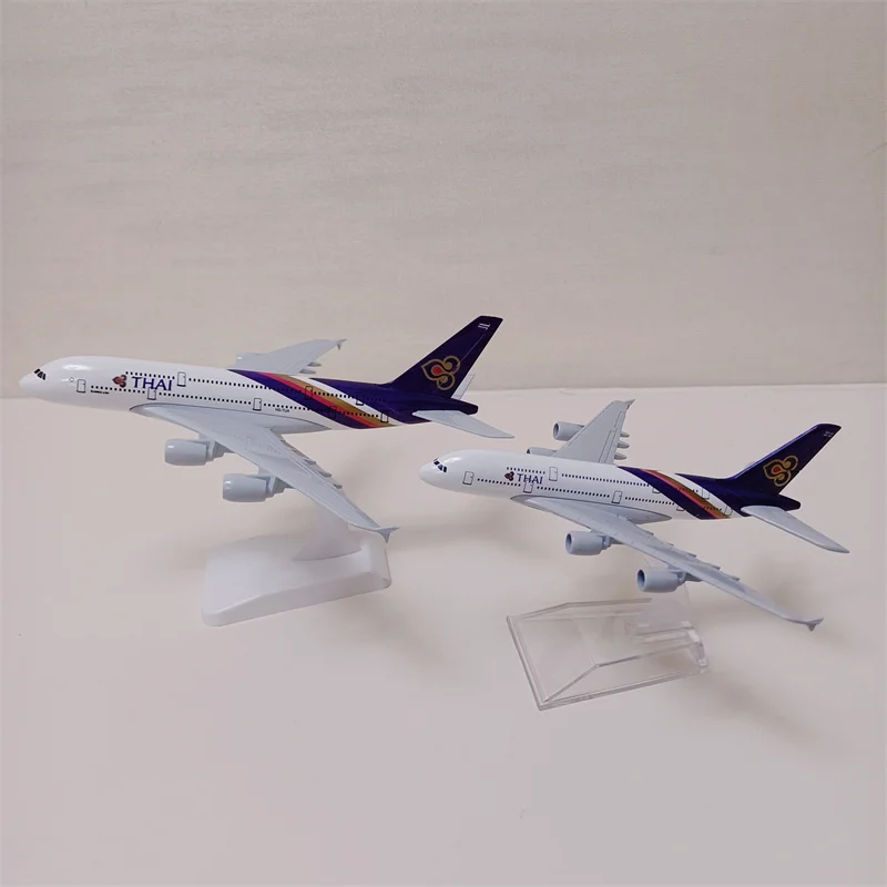 

Alloy Metal Air THAI Airways A380 Airplane Model Thailand Airbus 380 Airlines Diecast Air Plane Model w Stand Aircraft
