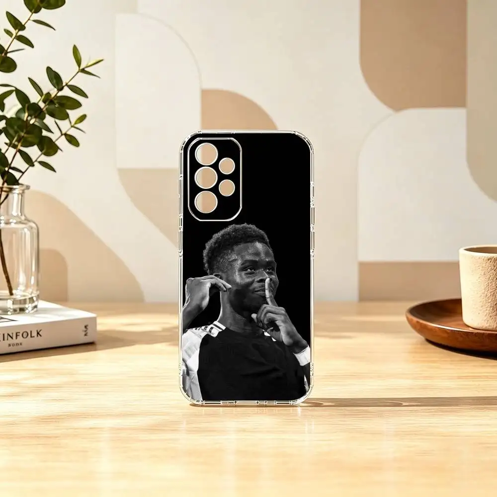 Чехол для телефона Football Sports Bukayo Saka 7, прозрачный, силиконовый, мягкий, для Samsung S25, S24, S21, S22, S23, S30, Ultra, S20, Plus, FE (art.: 3920db6d97bbe) - 3920db6d97bbe