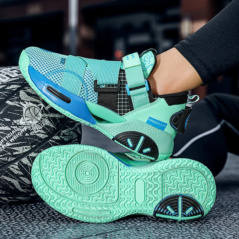 High Quality Men's Basketball Shoes Fashion Colors Outdoor Breathable No-Lace Women's Sports Shoes Unisex Platform Sneakers 2022