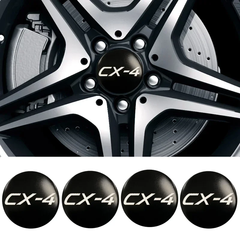 4 шт. 56/60/65 мм автомобильные наклейки на колесо для Mazda CX-4 Logo Atenza Axela Demio CX3 CX5 MP MS RX7 RX8