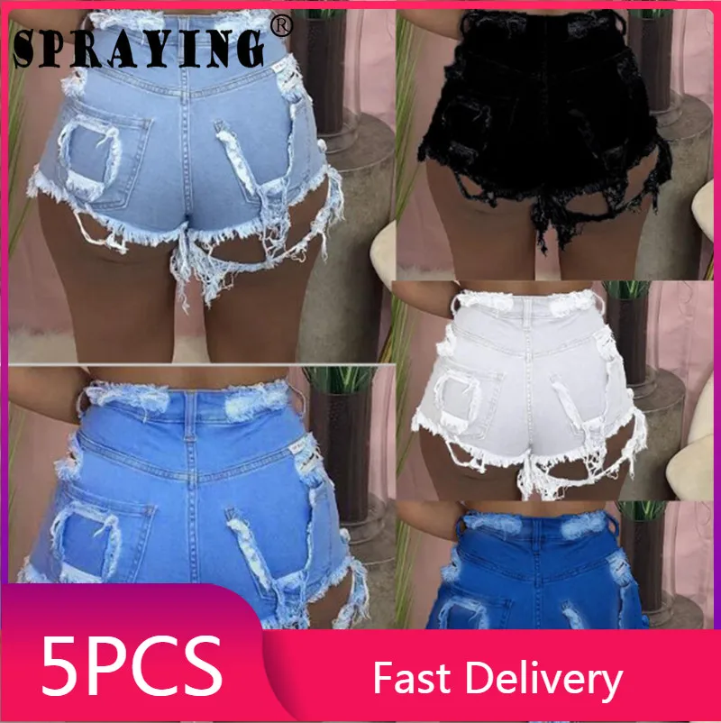 5 шт. оптом товары для перепродажи 2022 новые летние джинсовые шорты Женская одежда
