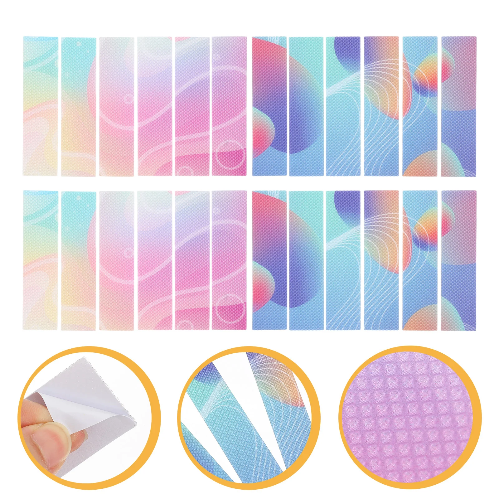 

24 Sheets Anxiety Stickers Colored Sensory Strips Pressure Relief Tools Colorful Decorate Decals Pvea