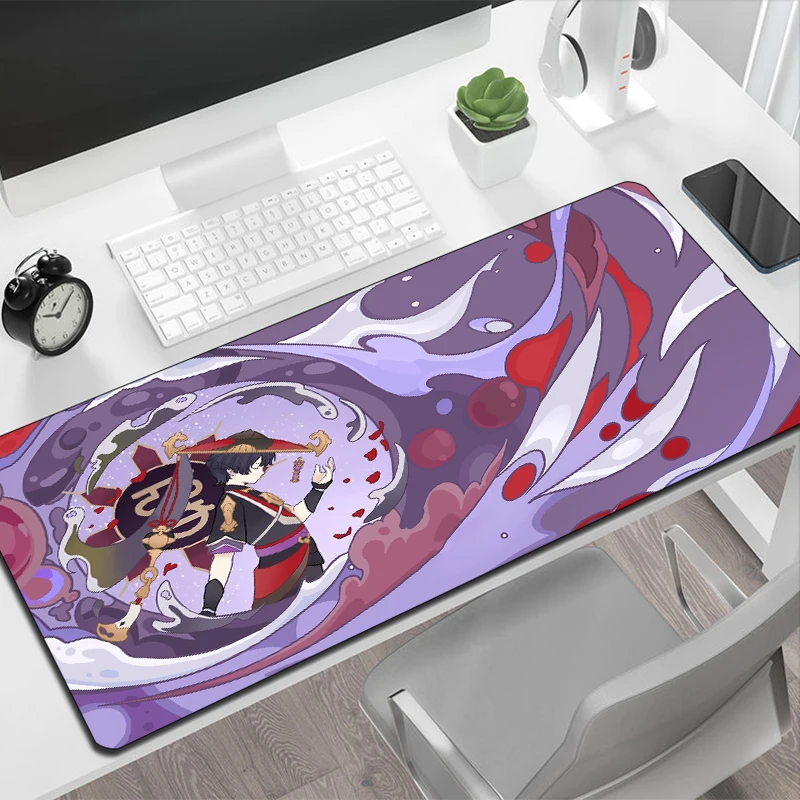 Genshin Impact Large Mousepad Gamer Anime Mouse Pad Коврик Для Мыши Deskmat Rubber Mat Gaming Laptop Mausepad Pc Accessories Xxl