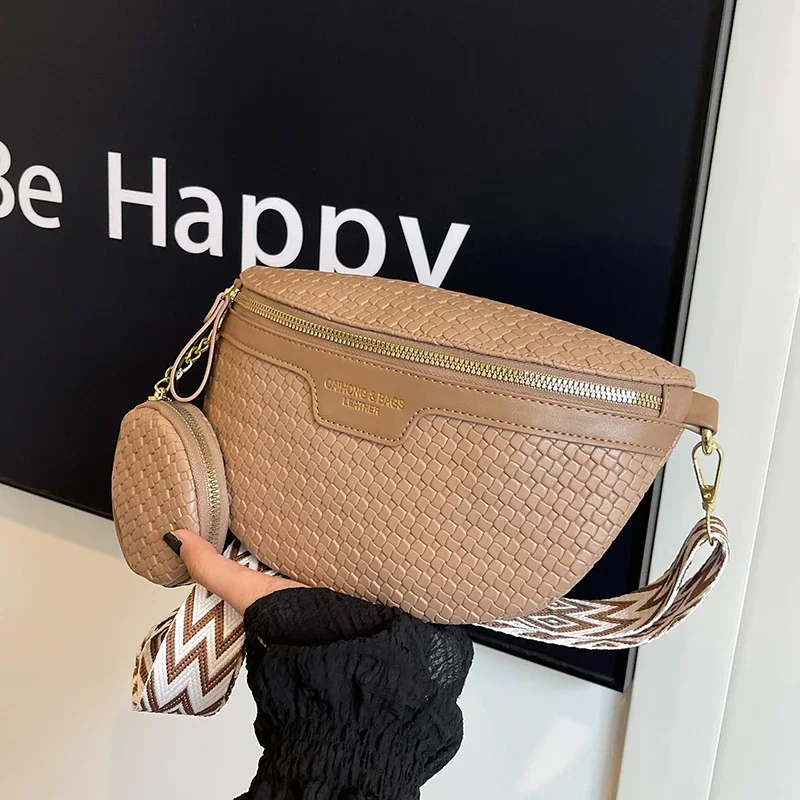 Нагрудные сумки-слинги с широким ремешком Сумки из искусственной кожи седлом на