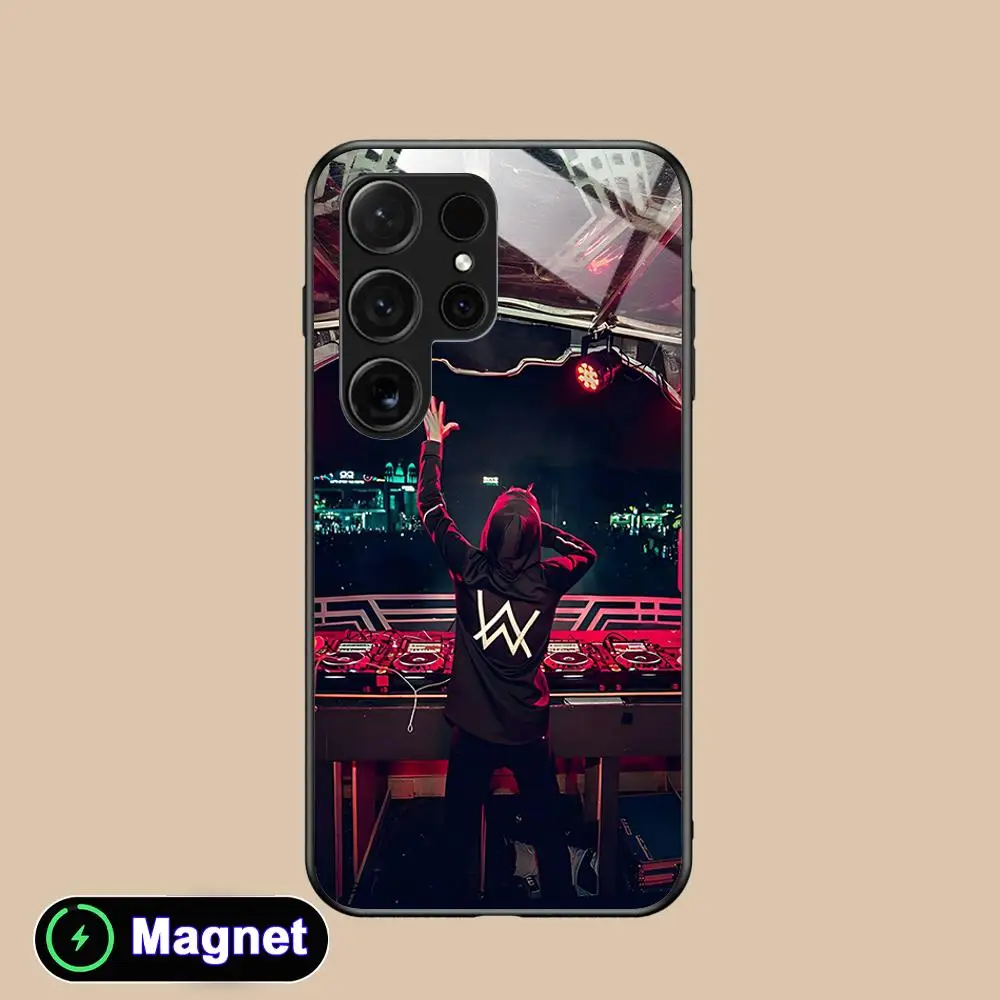 Чехол для телефона DJ Alan Walker для Samsung Galaxy S26 S25 S24 S23 S22 S21 S20 Note20 Plus FE Ultra, стеклянный магнитный чехол (art.: 3920db4e452f5) - 3920db4e452f5