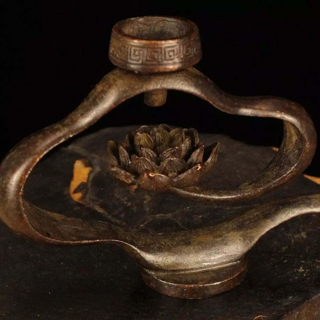 13 см китайская бронзовая курильница кастрюля старая латунная