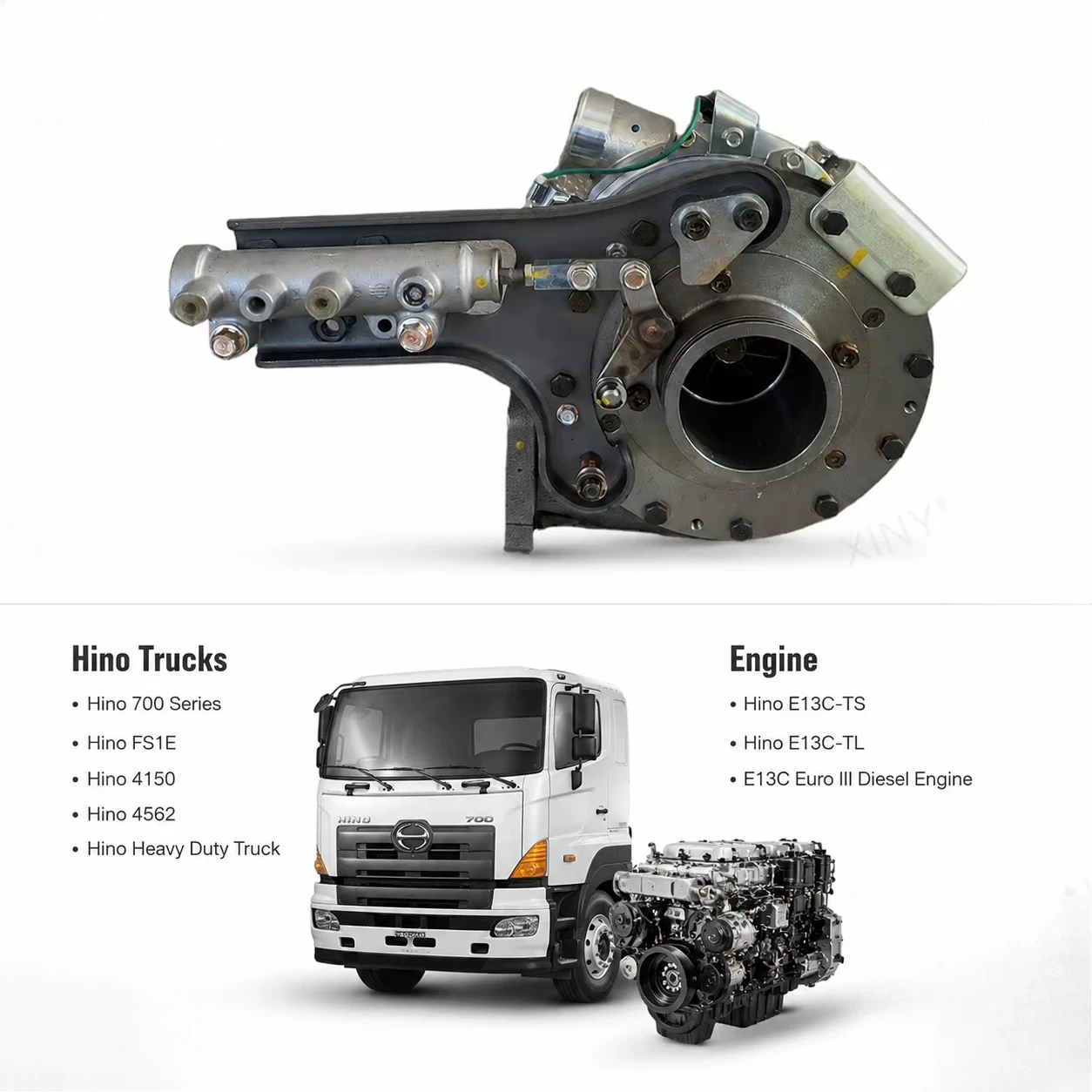Турбокомпрессор RHG8V S1760-E0M10 24100-4221A для двигателя Hino 700 E13C (art.: 3920db2bcdac7) - 3920db2bcdac7